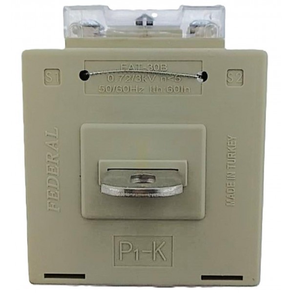 125/5A FAT30B Akım Trafosu Mühürlü Baralı Federal