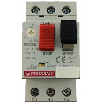 0,63-1A Fmk25 3P Motor...