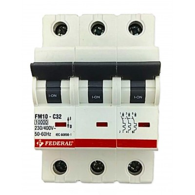 3x32A 10kA C Sigorta Fm10...