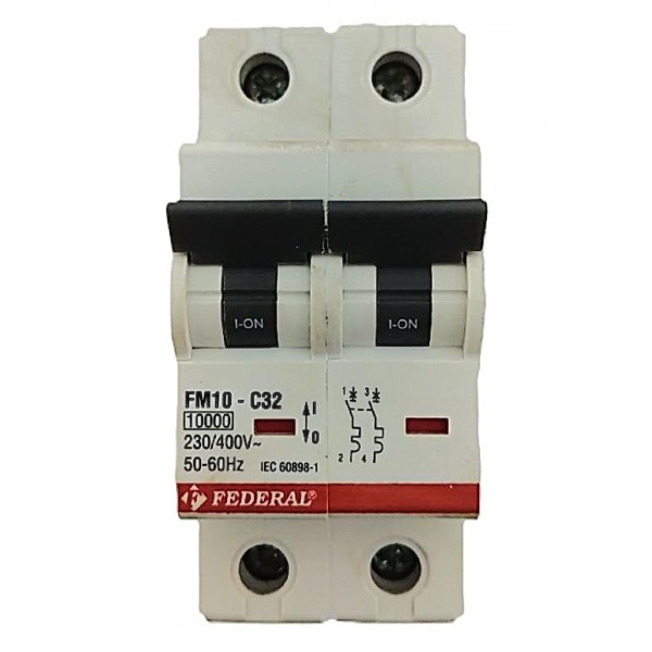 2x32A 10kA C Sigorta Fm10 Federal