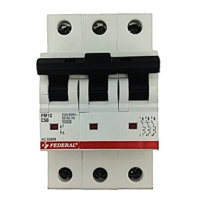 3x50A 10kA C Sigorta Fm10...