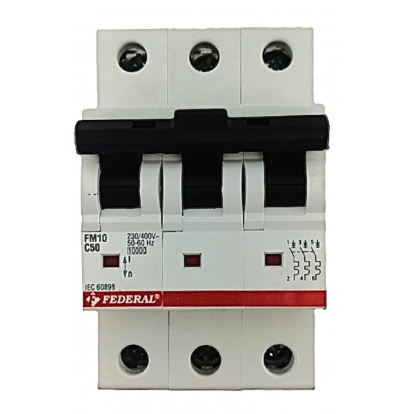 3x50A 10kA C Sigorta Fm10 Federal