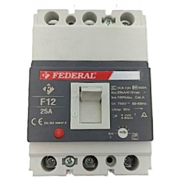 3x32A 25kA Kompakt Şalter F12S Sabit Federal