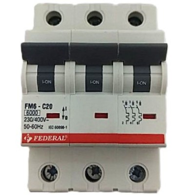 3x20A 6kA C Sigorta...