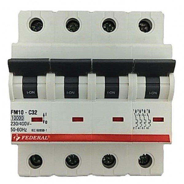4x32A 10kA C Sigorta Fm10 Federal