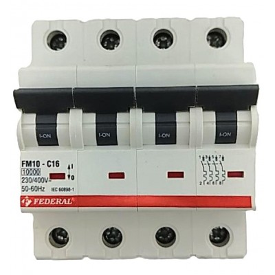 4x16A 10kA C Sigorta Fm10...