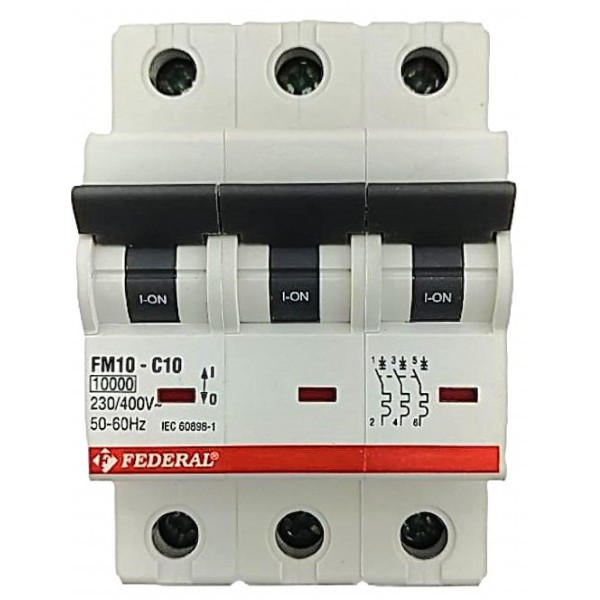 3x10A 10kA C Sigorta Fm10 Federal