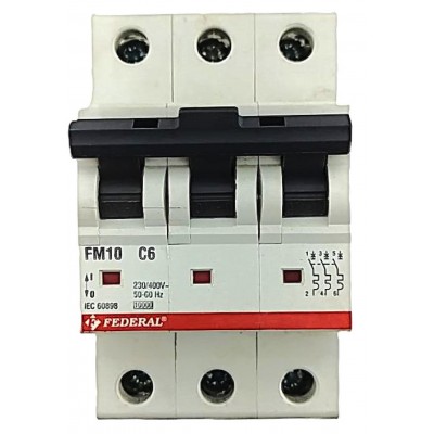 3x6A 10kA C Sigorta Fm10...