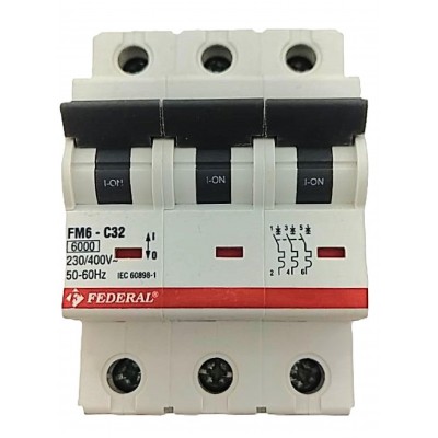 3x32A 6kA C Sigorta...