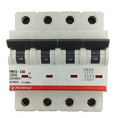 4x50A 10kA C Sigorta Fm10...