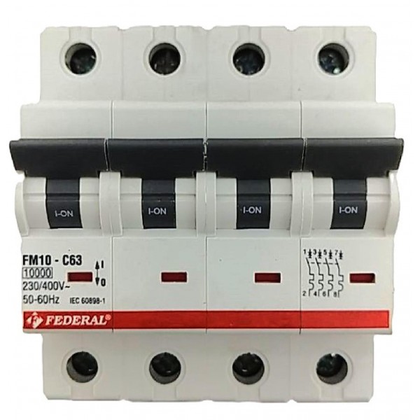 4x63A 10kA C Sigorta Fm10 Federal