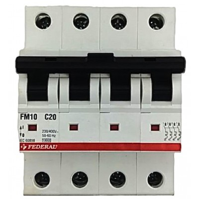 4x20A 10kA C Sigorta Fm10...