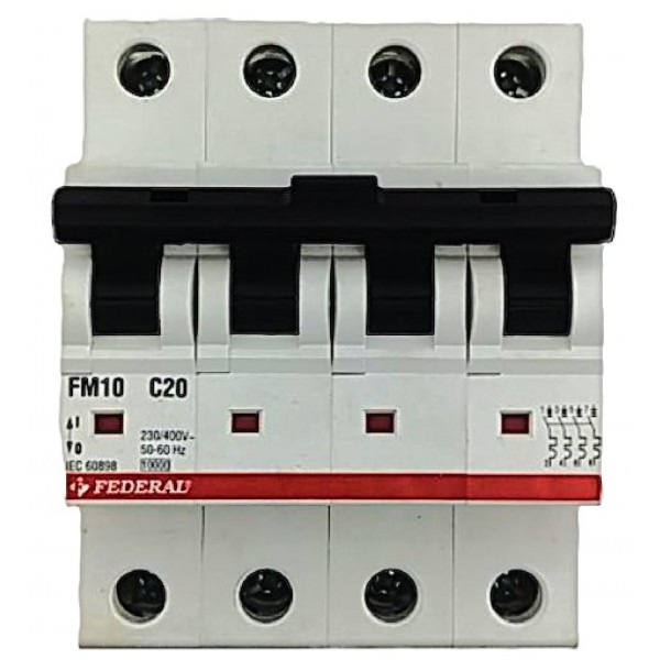 4x20A 10kA C Sigorta Fm10 Federal