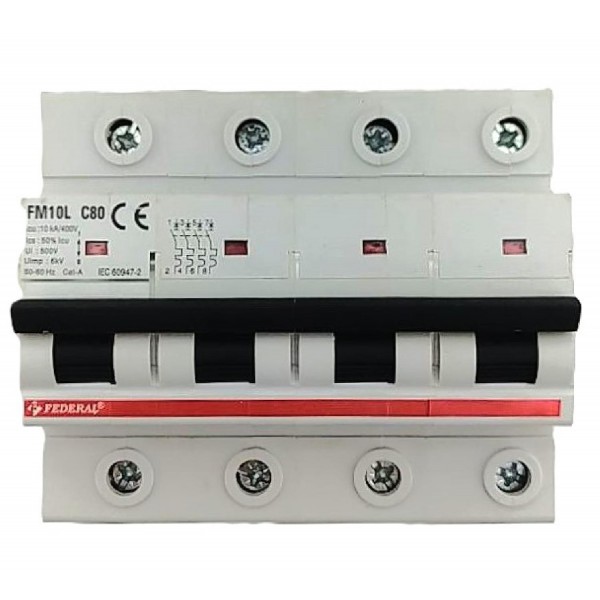 4x80A 10kA C Sigorta Fm10L Federal