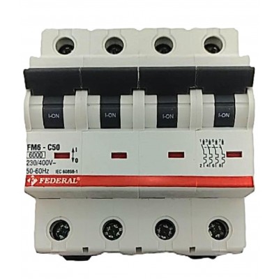 4x50A 6kA C Sigorta...