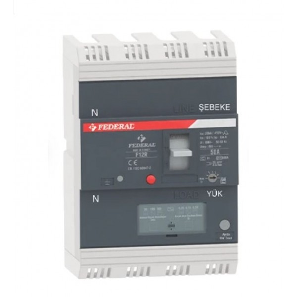 4x80A 25kA 300mA Kompakt Şalter F12R Yangın Korumalı Federal