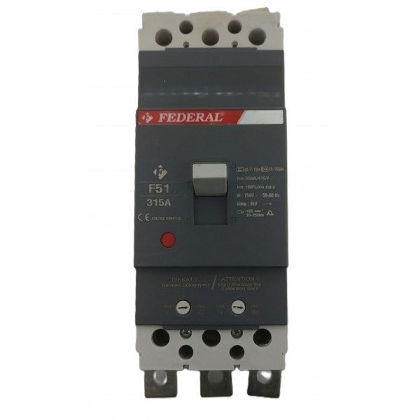3x315A 35kA Kompakt Şalter F51 Ayar Sahalı Federal
