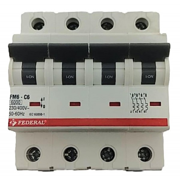 4x6A 6kA C Sigorta Fm6-Fm6E Federal