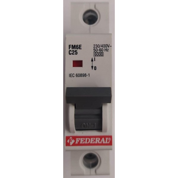 Federal 1X25a 6Ka C Sigorta Fm6e   9Eg-C0631-0D25